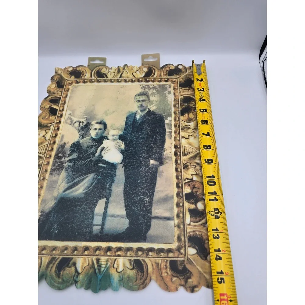 Unbranded Lenticular Halloween Wall‎ Art Gold Spooky Skeleton Portrait Hologram